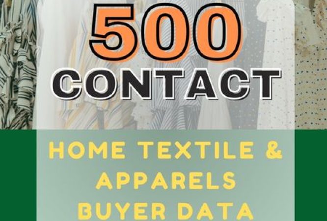 500 Home Textile & Apparels Buyer data list