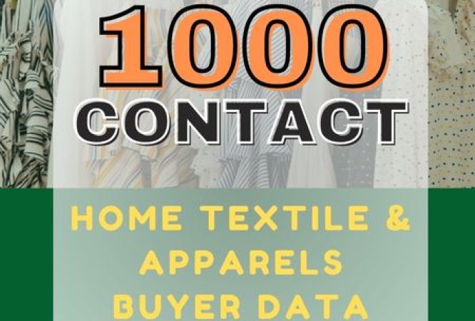 1000 Home textile & Apparels Buyer data list