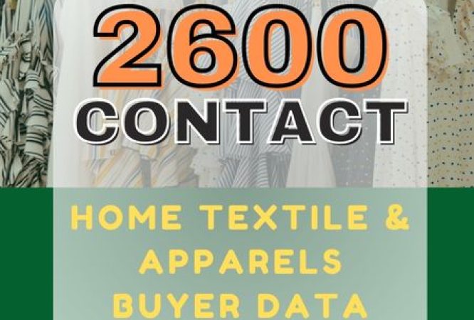 2600 Home textile & Apparels Buyer data list