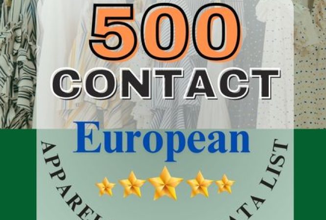 500 European Apparels Buyer data list