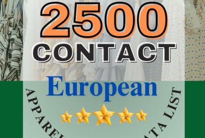 2500 European   Apparels  Buyer data list