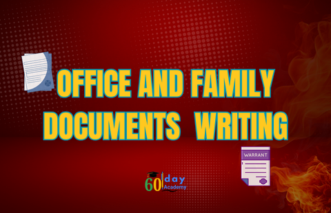 Office and Family Documents Writing