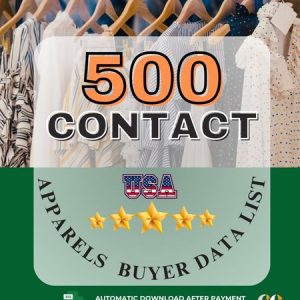 500 USA Apparels Buyer data list