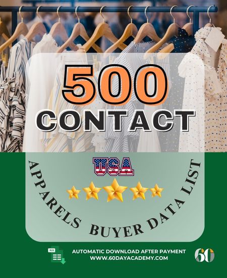 500 USA Apparels Buyer data list