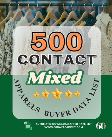 500 Mixed Apparels Buyer data list