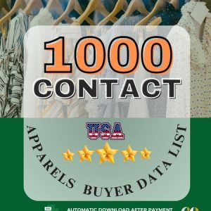 1000 USA Apparels Buyer data list