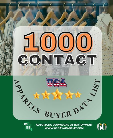 1000 USA Apparels Buyer data list