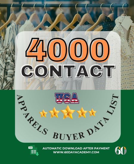 4000 USA Apparels Buyer data list