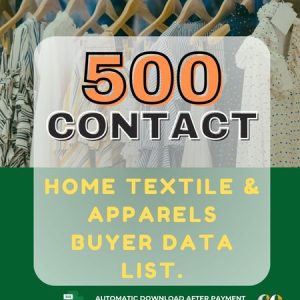 500 Home Textile & Apparels Buyer data list