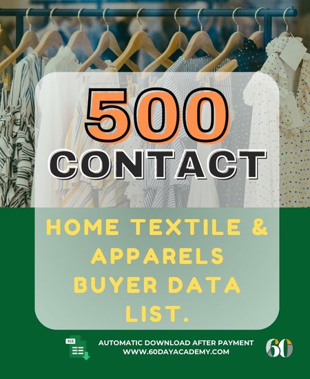 500 Home Textile & Apparels Buyer data list