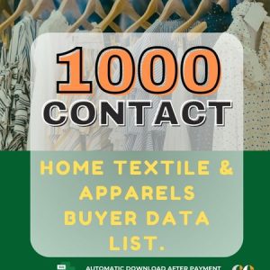 1000 Home textile & Apparels Buyer data list price