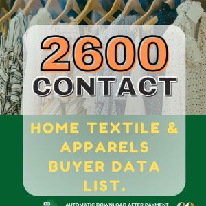 2500 Home textile & Apparels Buyer data list