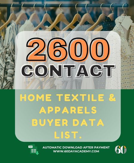 2500 Home textile & Apparels Buyer data list