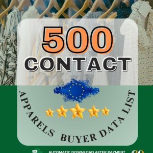 500 European Apparels Buyer data list