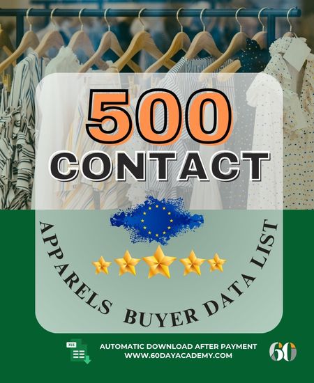 500 European Apparels Buyer data list