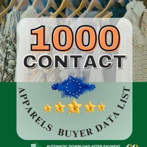 1000 European Apparels Buyer data list