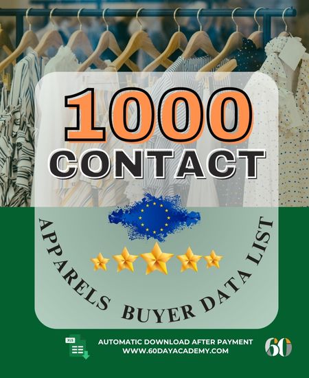 1000 European Apparels Buyer data list