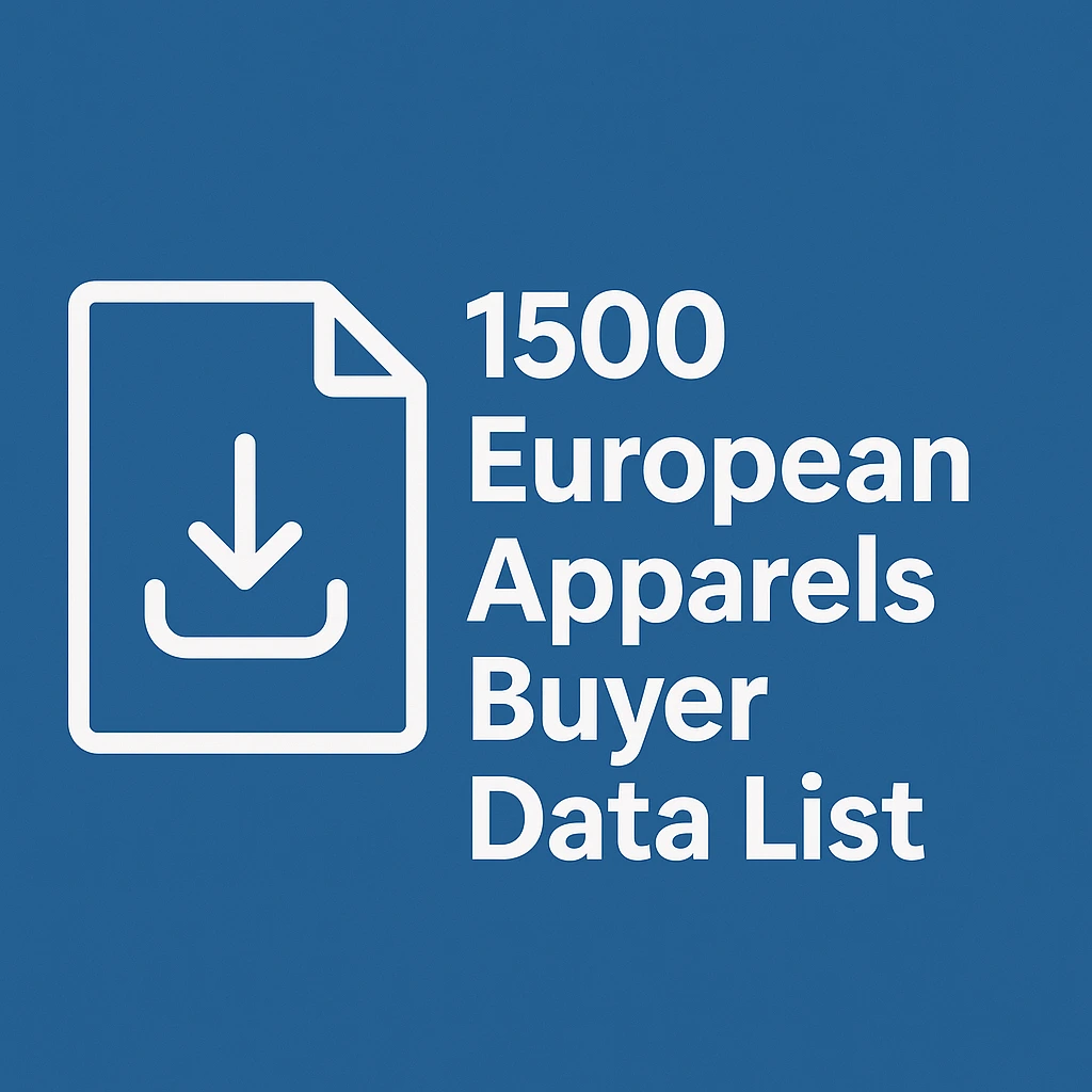 1500 European Apparels Buyer data list