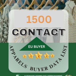 1500 European Apparels Buyer data list